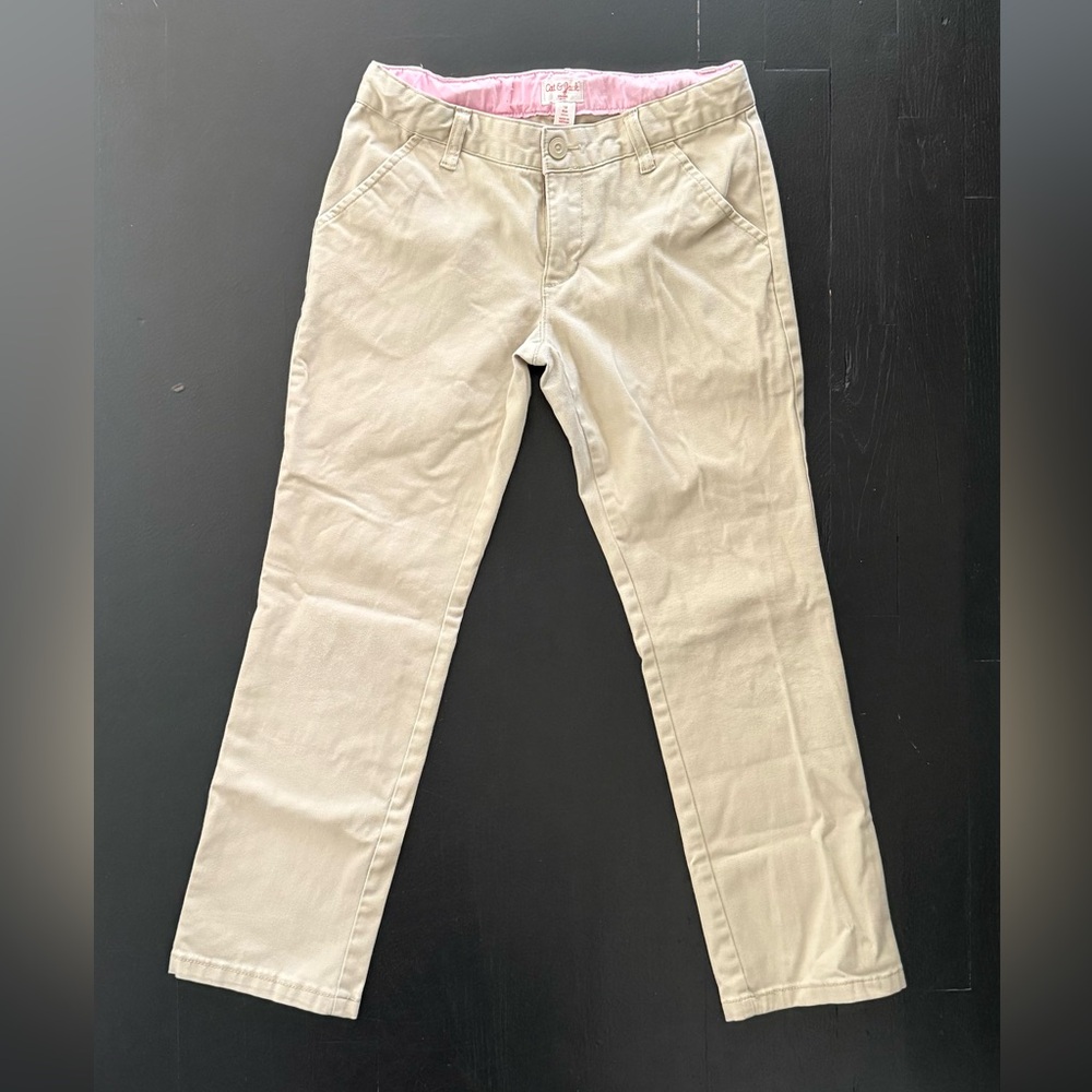 Girls Cat & Jack Beige Uniform Khakis